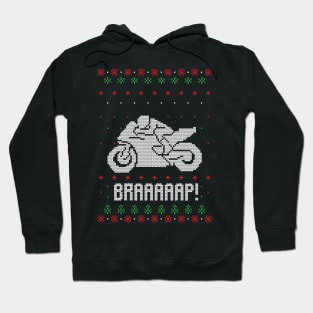 Merry Christmas Motorbike Xmas Gift Ugly Hoodie